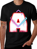 Neon Letter A Graphic T-Shirt - Modern Design