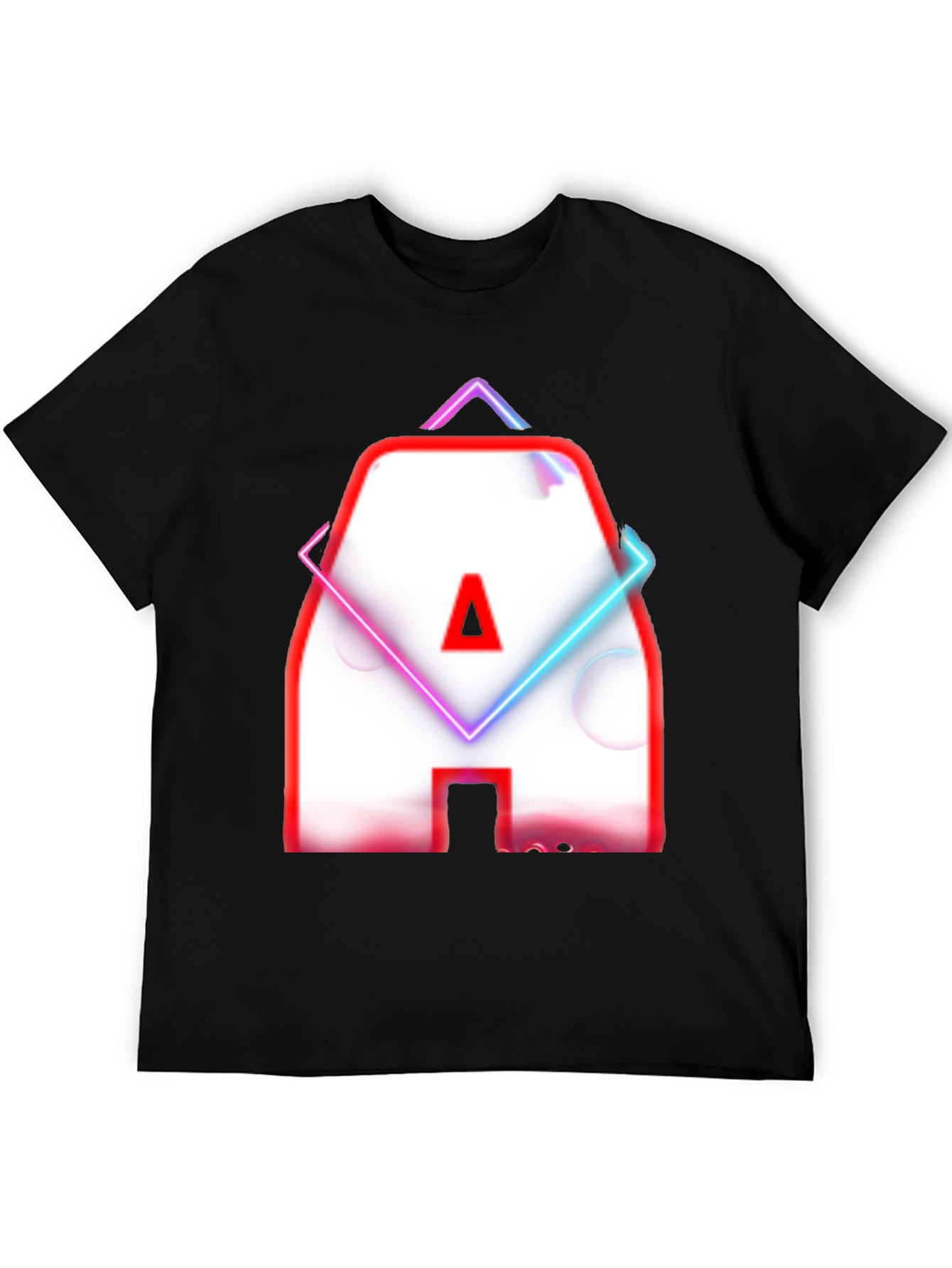 Neon Letter A Graphic T-Shirt - Modern Design