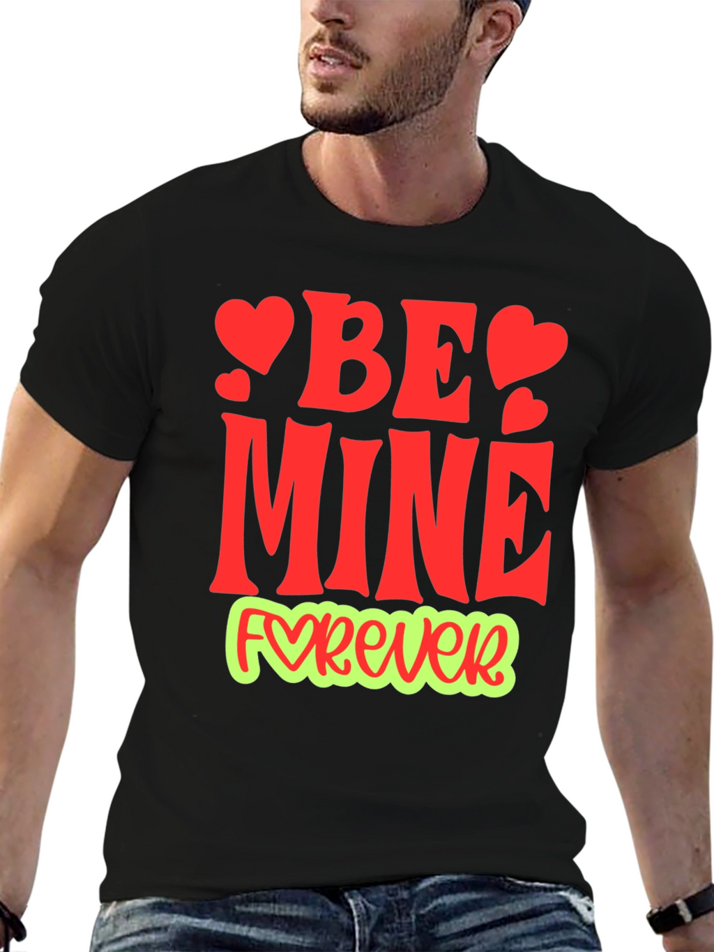 Be Mine Forever Valentines Day Graphic Tee