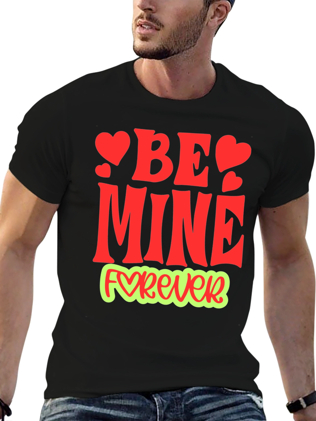 Be Mine Forever Valentines Day Graphic Tee
