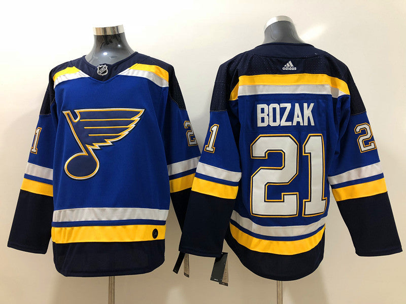 Men's St. Louis Blues Tyler Bozak #21 Blue Home Breakaway Player Jerseys