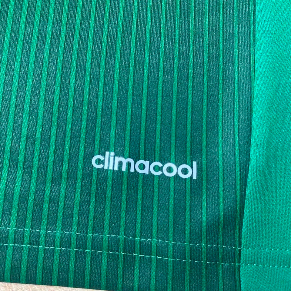 2014 Mexico Home Green Retro Soccer Jersey Detail 4