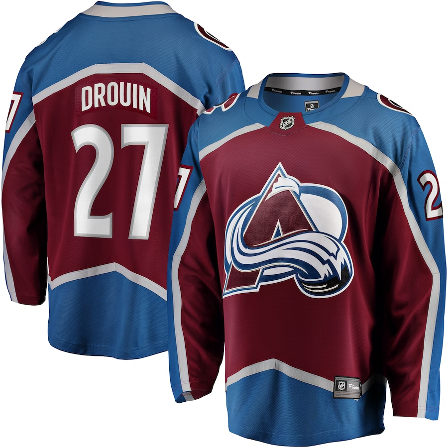Men's Colorado Avalanche Jonathan Drouin #27 Maroon Home Breakaway Jerseys