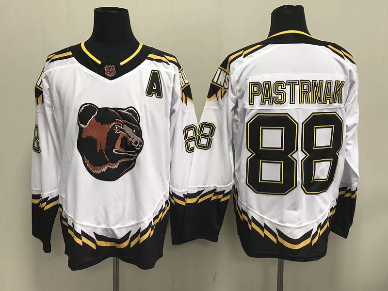 Men's Boston Bruins David Pastrnak #88 White Game Jerseys