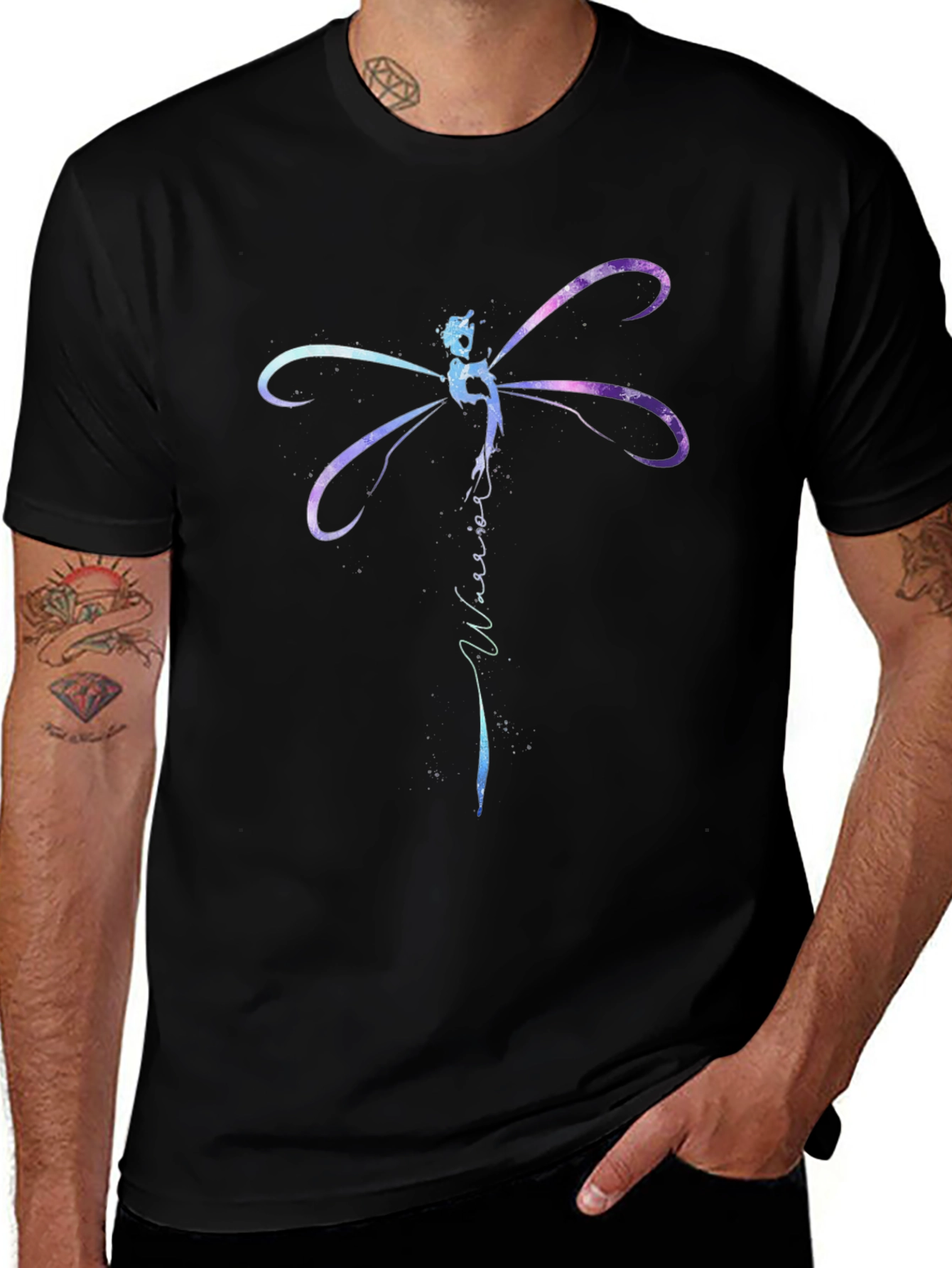 Dragonfly Warrior Graphic T-Shirt