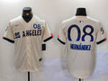 Men's Los Angeles Dodgers Enrique Hernandez #8 Cream 2024 City Connect Player Jerseys