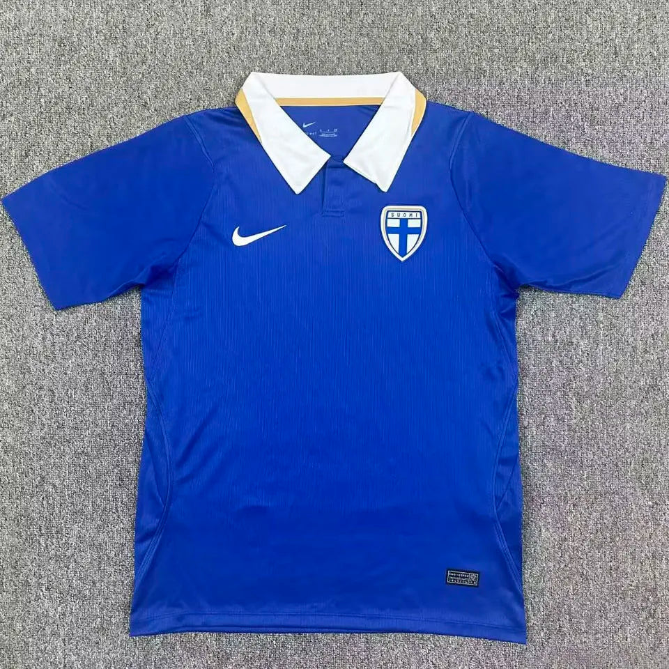 2026/27 Finland Away Blue Fans Soccer Jersey Front