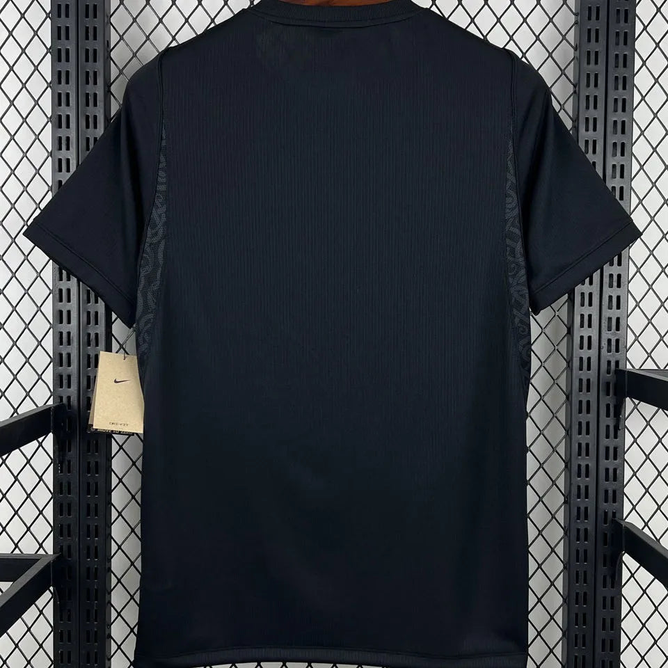 2026/27 Norway Away Black Fans Soccer Jersey (Have Right Patch 有右臂章 白底黑字） Detail 1