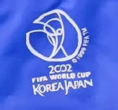 2002 Brazil Away Blue Retro Soccer Jersey Detail 2