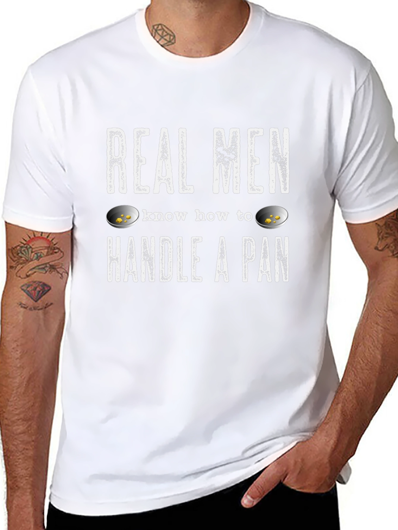 Real Men Handle a Pan T-Shirt - Gold Panning
