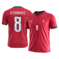 B.FERNANDES#8 Portugal Home Soccer Jersey World Cup 2026 Red Front
