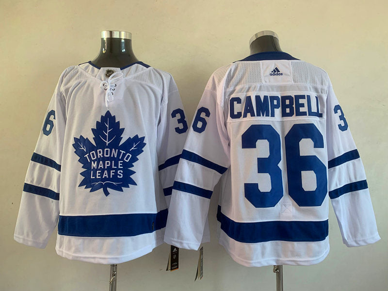 Men's Toronto Maple Leafs Jack Campbell #36 White Player Jerseys