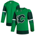 Men's Calgary Flames Kelly Green 2023 St. Patrick's Day Primegreen Authentic Blank Jerseys