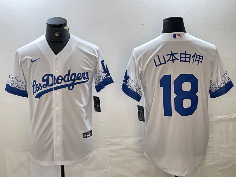 Men's Los Angeles Dodgers Yoshinobu Yamamoto #18 White Alternate Game Jerseys