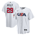 Men's 2023 World Baseball Classic #29 Merrill Kelly USA White Jerseys