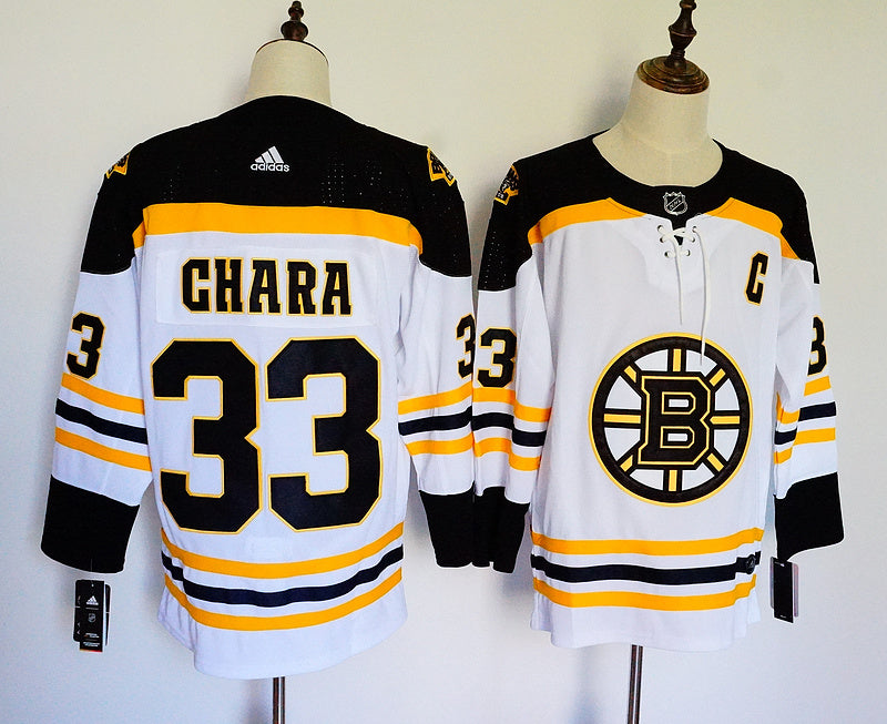 Men's Boston Bruins Zdeno Chara #33 White Replica Player Game Jerseys
