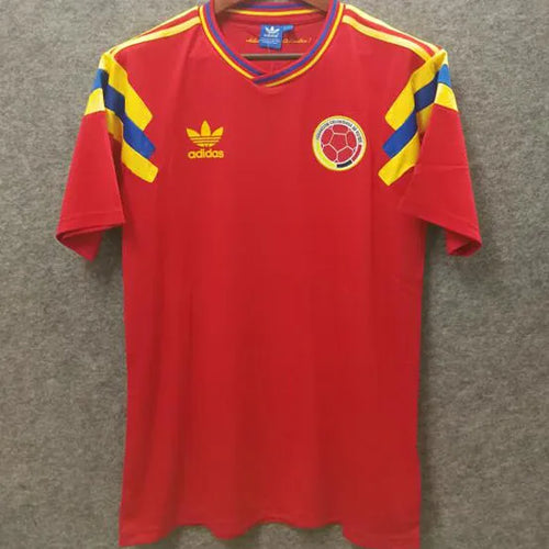 1990 Colombia Home Retro Soccer Jersey Back