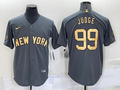 Men's New York Yankees Aaron Judge #99 Gray Stitched Jerseys