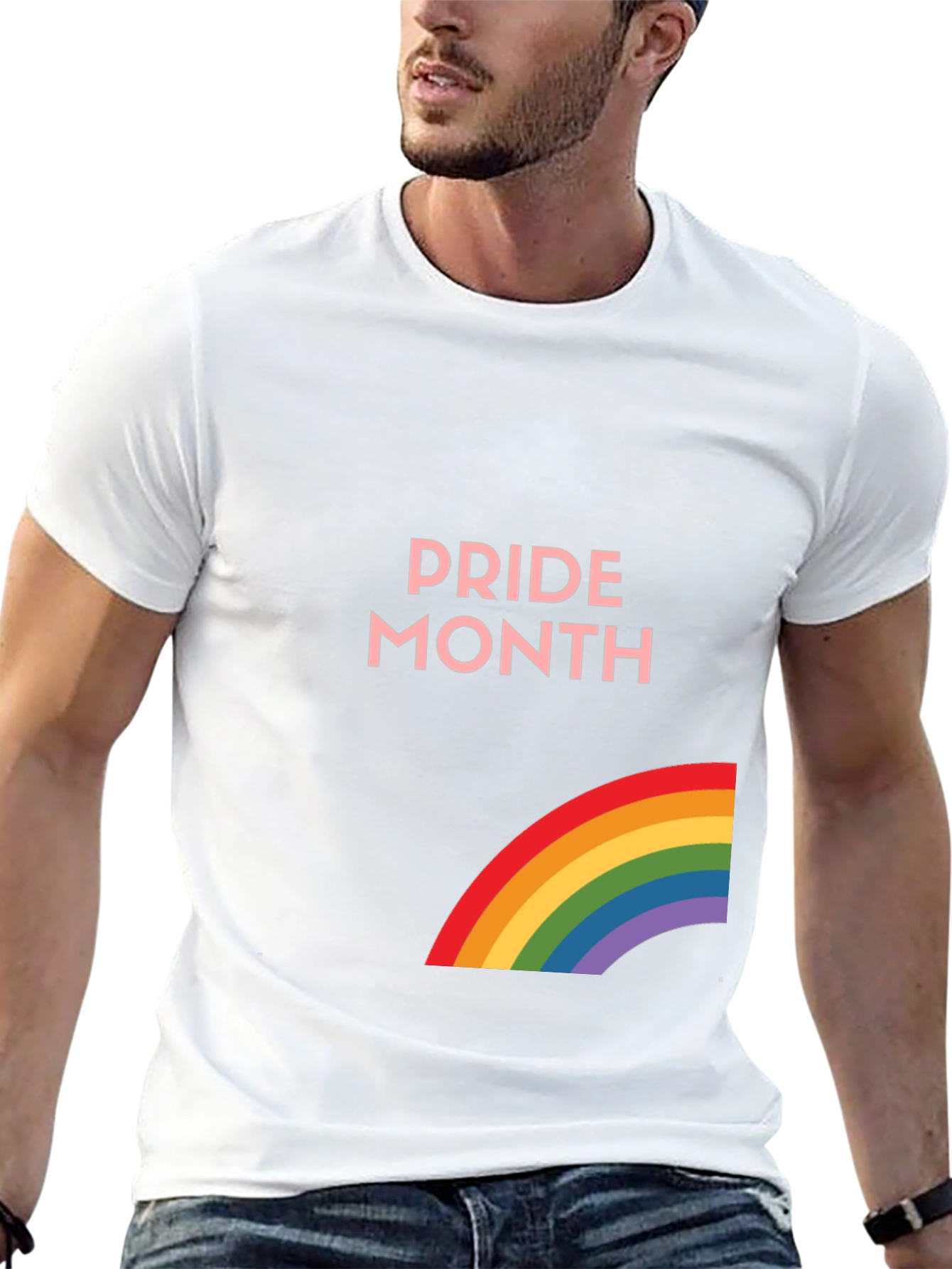 Pride Month Rainbow Graphic Tee
