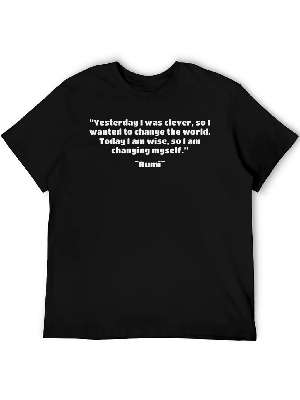 Rumi Quote Graphic Tee - Black