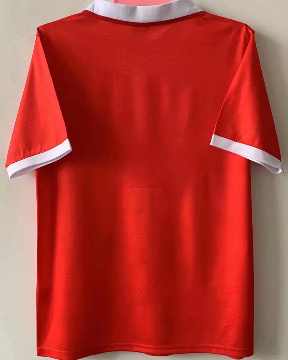 1995 Switzerland Home Red Retro Soccer Jersey Back