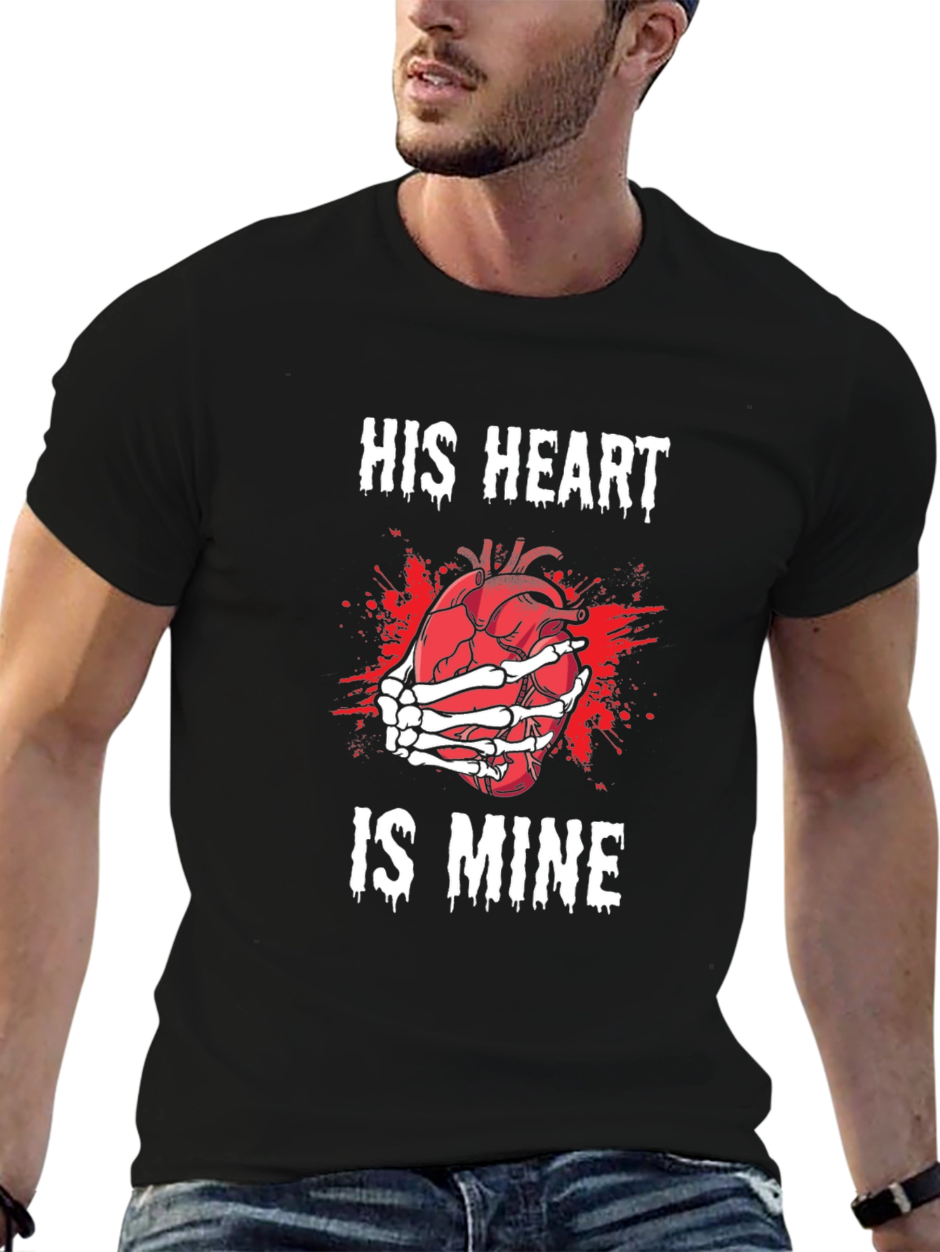 His Heart is Mine T-Shirt - Gothic Valentines Day