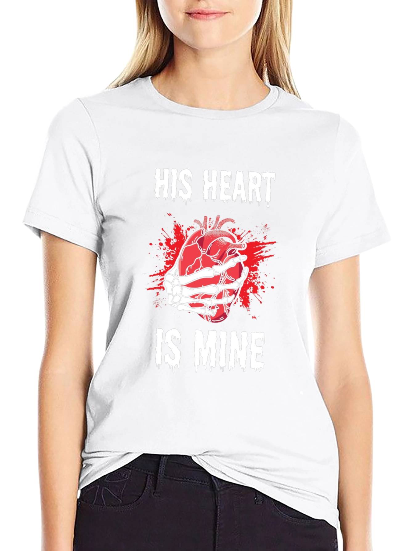 His Heart is Mine T-Shirt - Gothic Valentines Day