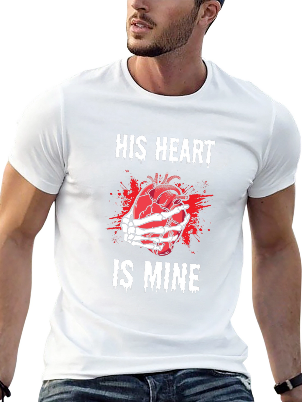 His Heart is Mine T-Shirt - Gothic Valentines Day