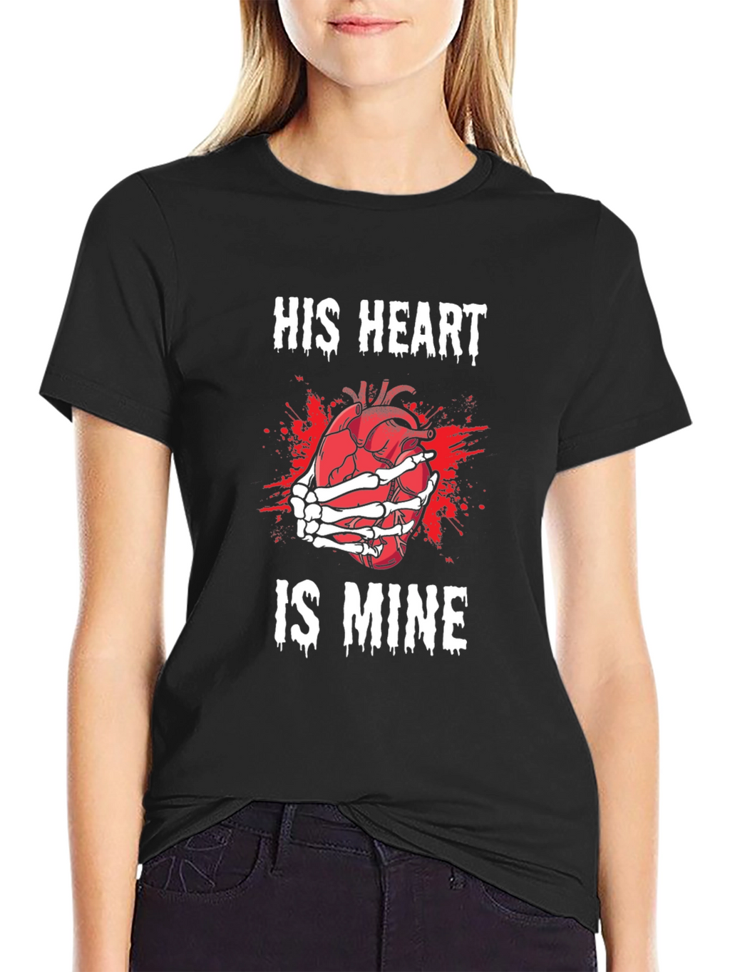 His Heart is Mine T-Shirt - Gothic Valentines Day