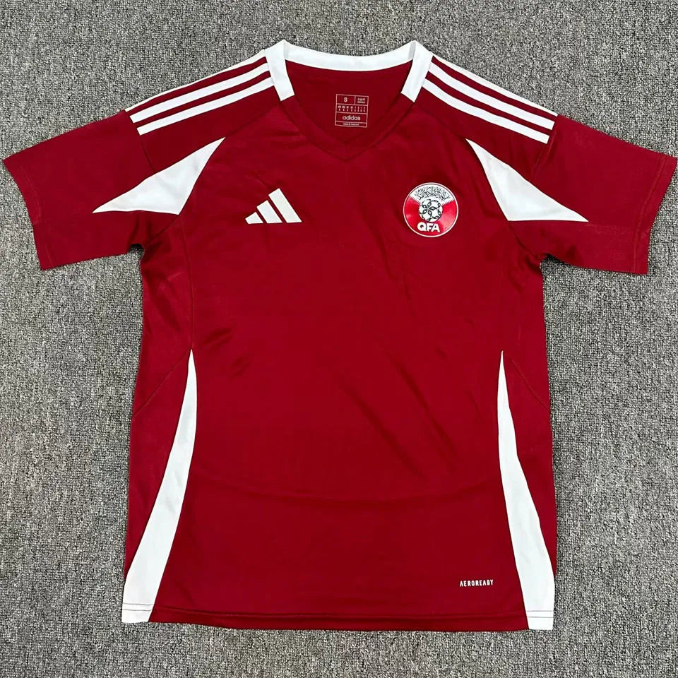 2025 Qatar Home Fans Soccer Jersey Front