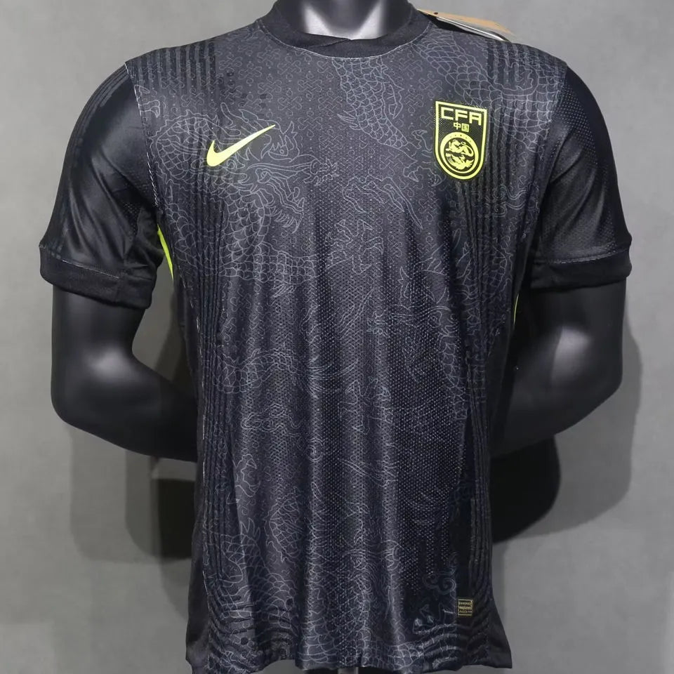 2024/25 China Black Dragon Player Version Soccer Jersey Front