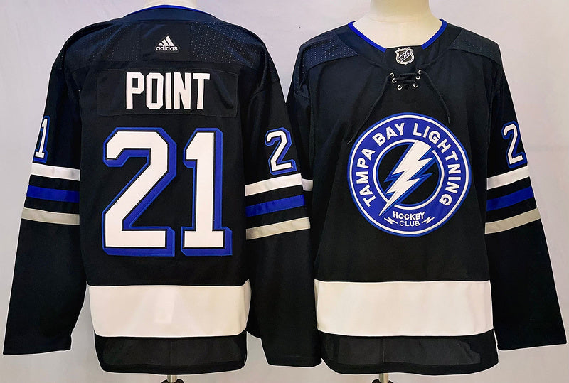 Men's Tampa Bay Lightning Brayden Point #21 Blue Game Jerseys