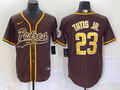 Men's San Diego Padres Fernando Tatis Jr. #23 Brown Replica Player Jerseys Joint Edition