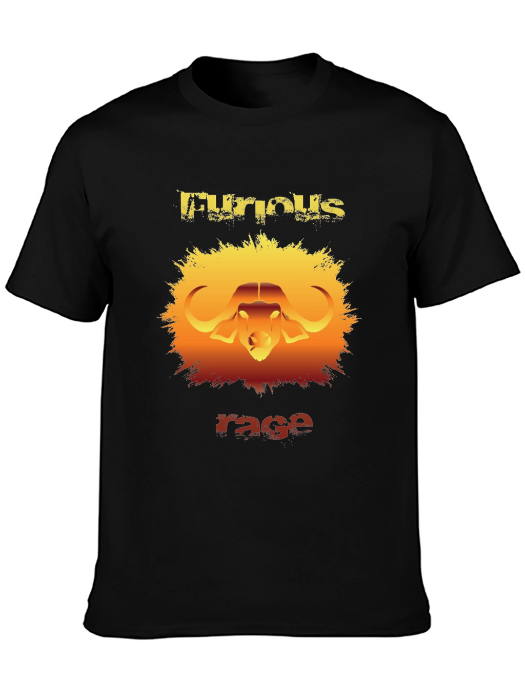 Furious Rage Graphic T-Shirt - Buffalo Design