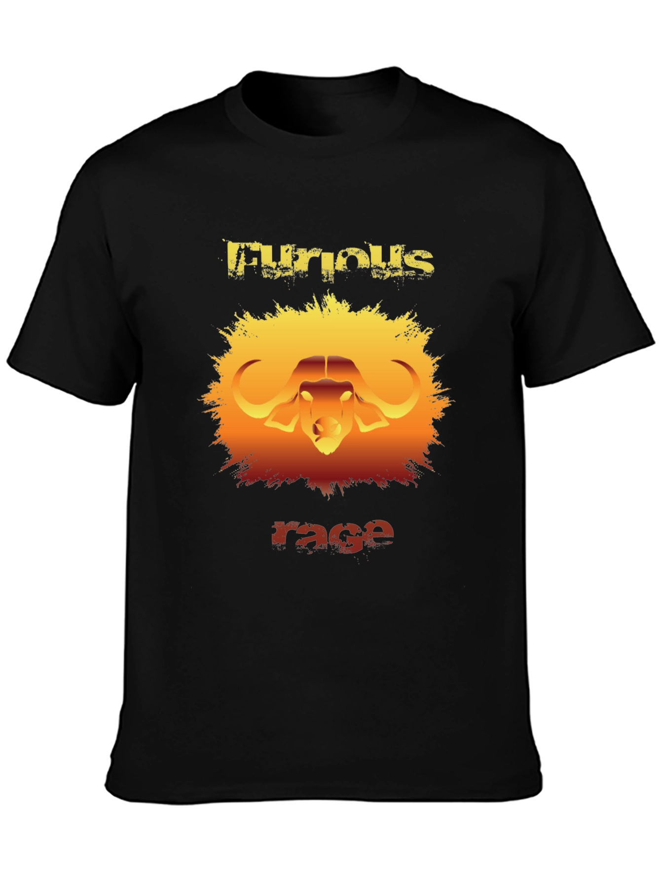 Furious Rage Graphic T-Shirt - Buffalo Design