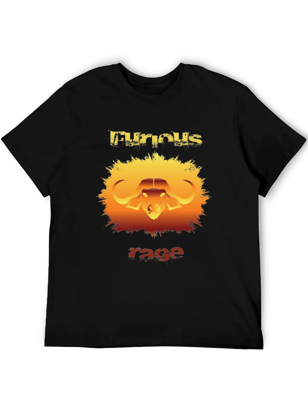 Furious Rage Graphic T-Shirt - Buffalo Design