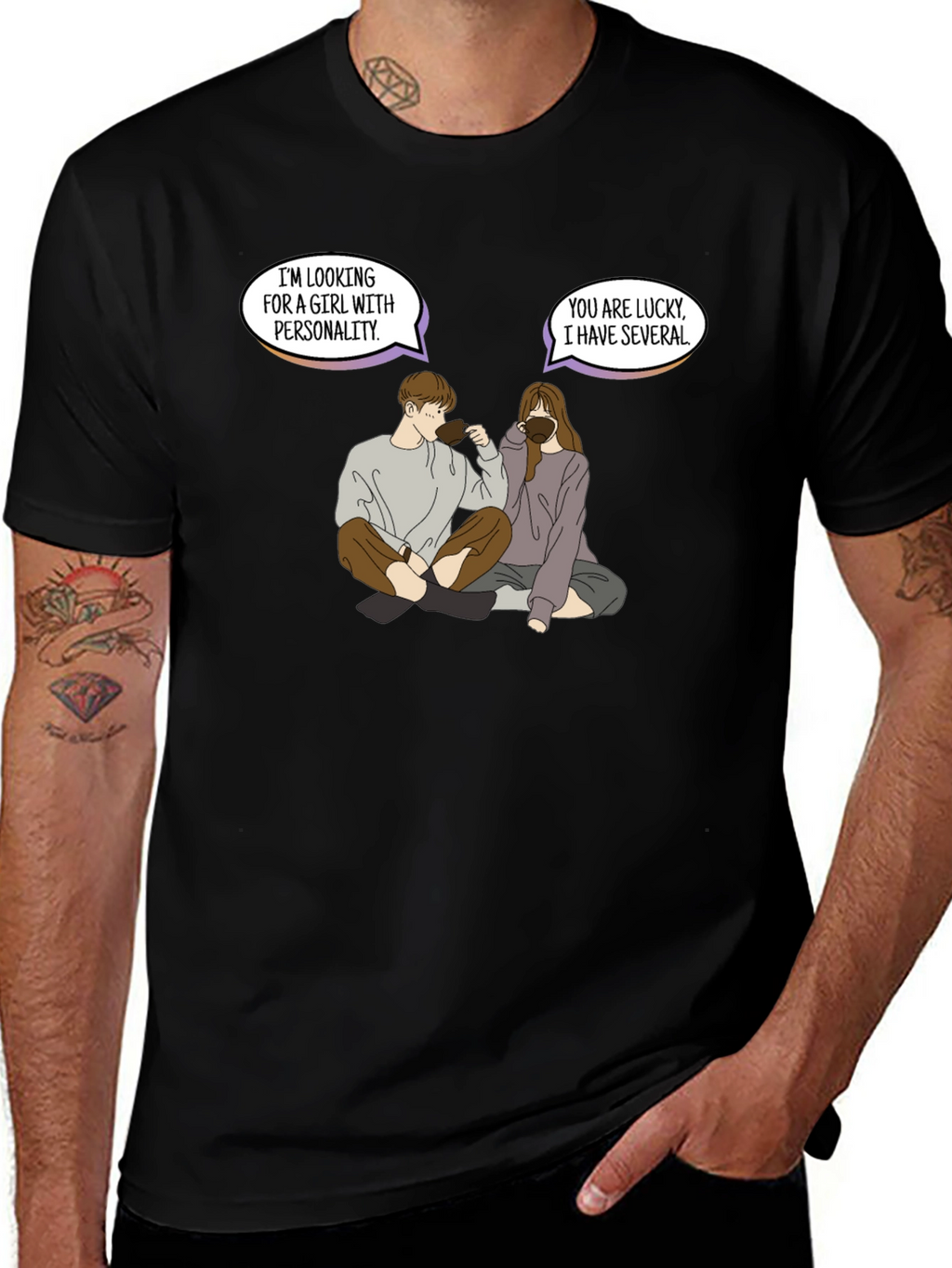 Personality Pun Graphic Tee - Unique & Comfy