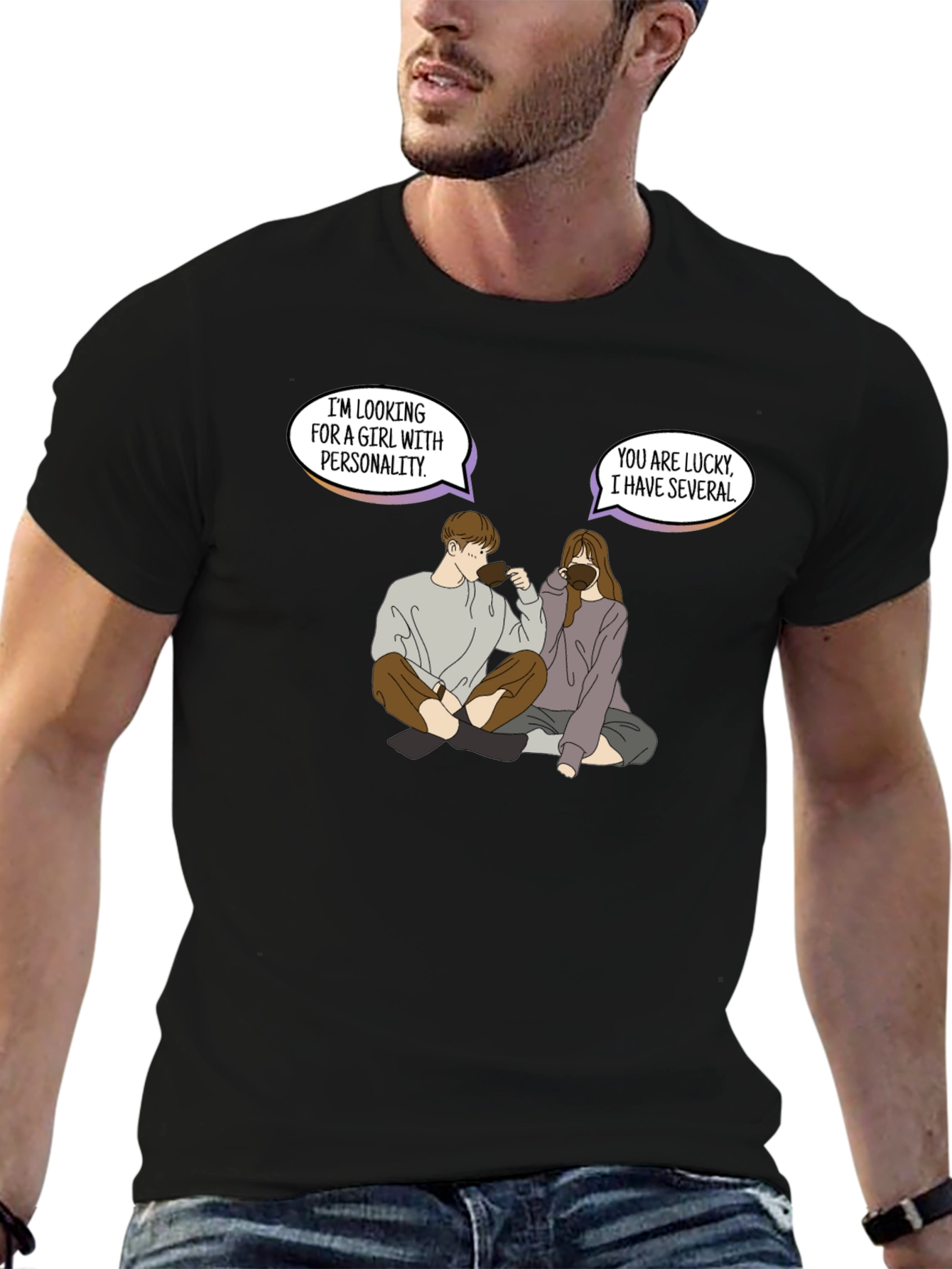 Personality Pun Graphic Tee - Unique & Comfy