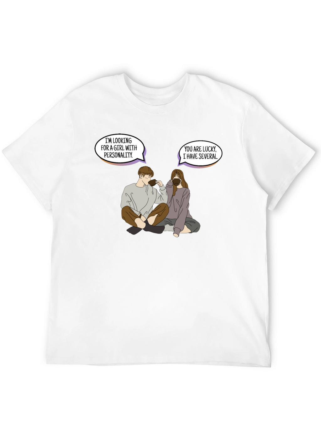 Personality Pun Graphic Tee - Unique & Comfy