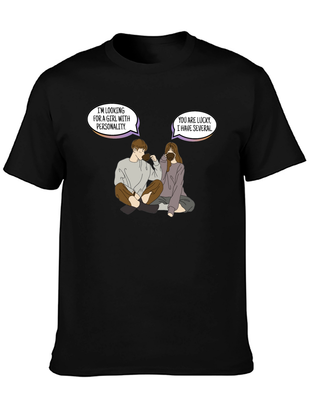 Personality Pun Graphic Tee - Unique & Comfy