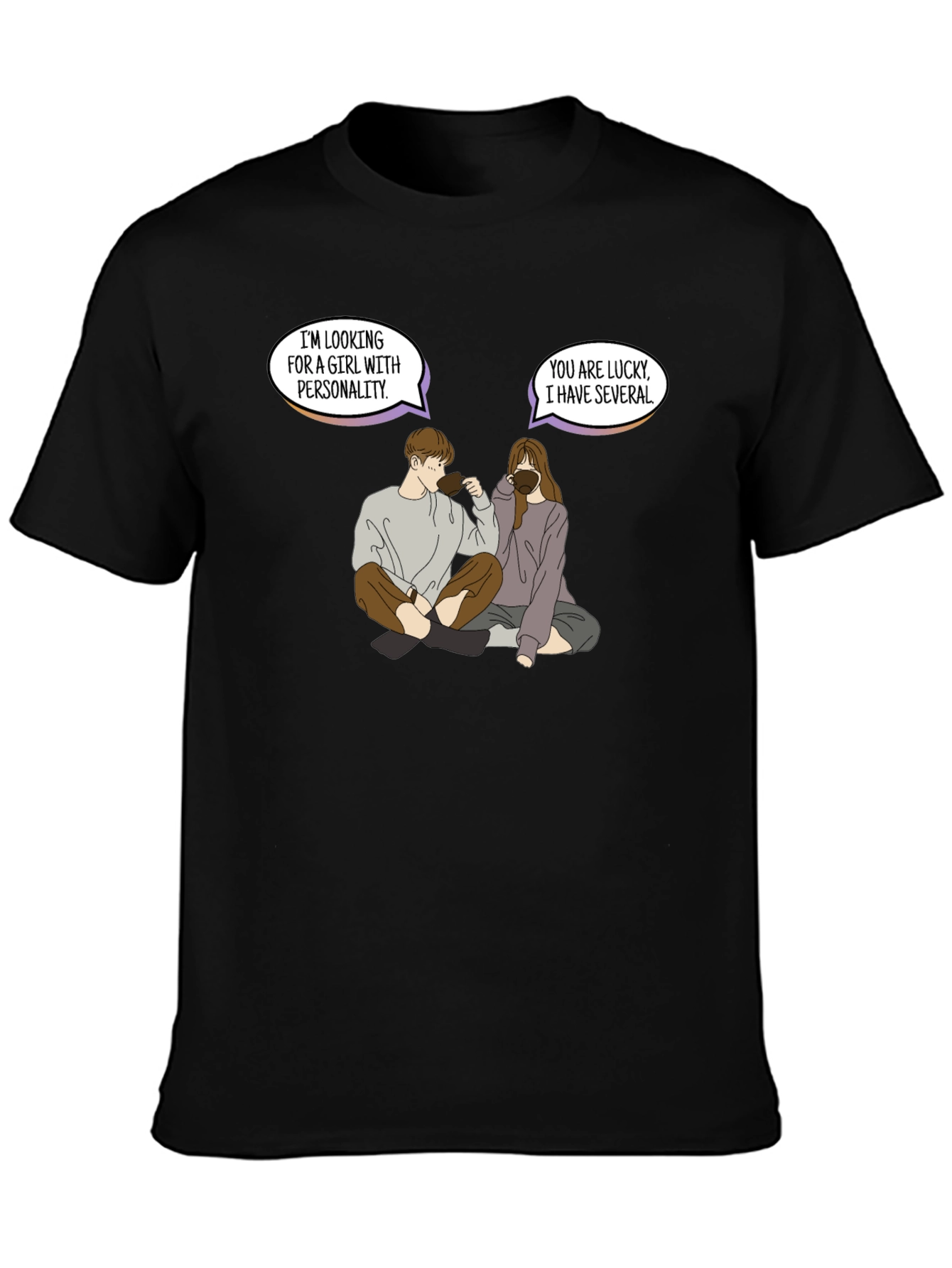Personality Pun Graphic Tee - Unique & Comfy