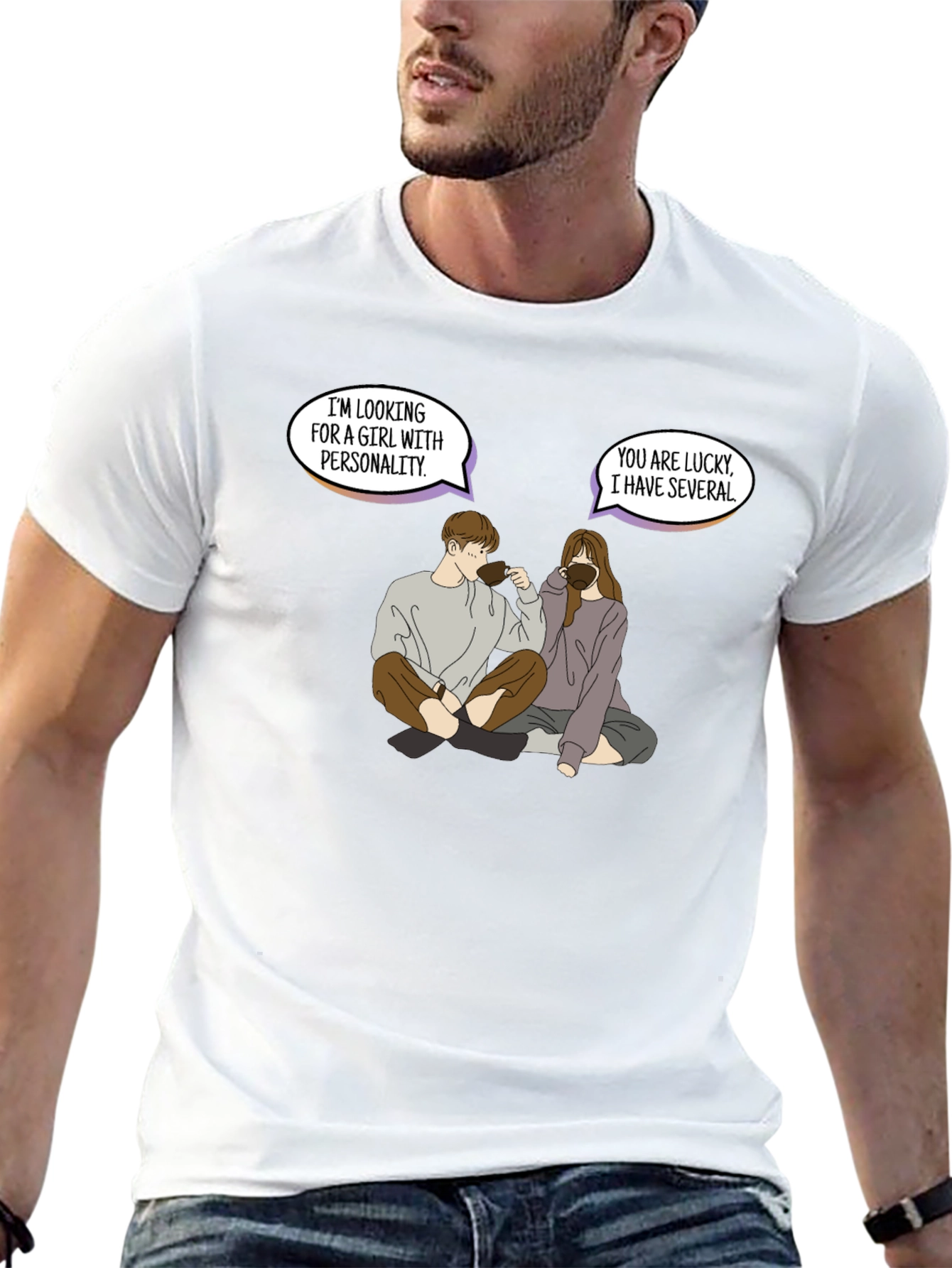 Personality Pun Graphic Tee - Unique & Comfy
