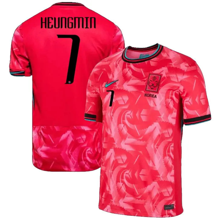 HEUNGMIN #7 South Korea Home Red Fans Soccer Jersey 2024/25 ★★ Front