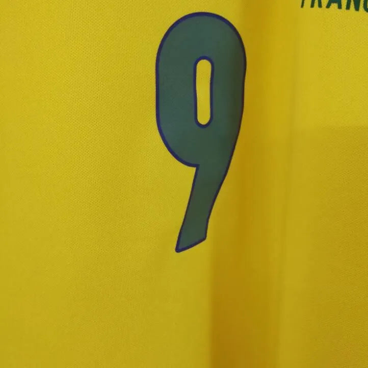 1998 Brazil Home Yellow Retro Player Version Soccer Jersey 球员版 Detail 4