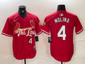 Men's St. Louis Cardinals Yadier Molina #4 Red 2024 City Connect Limited Player Jerseys