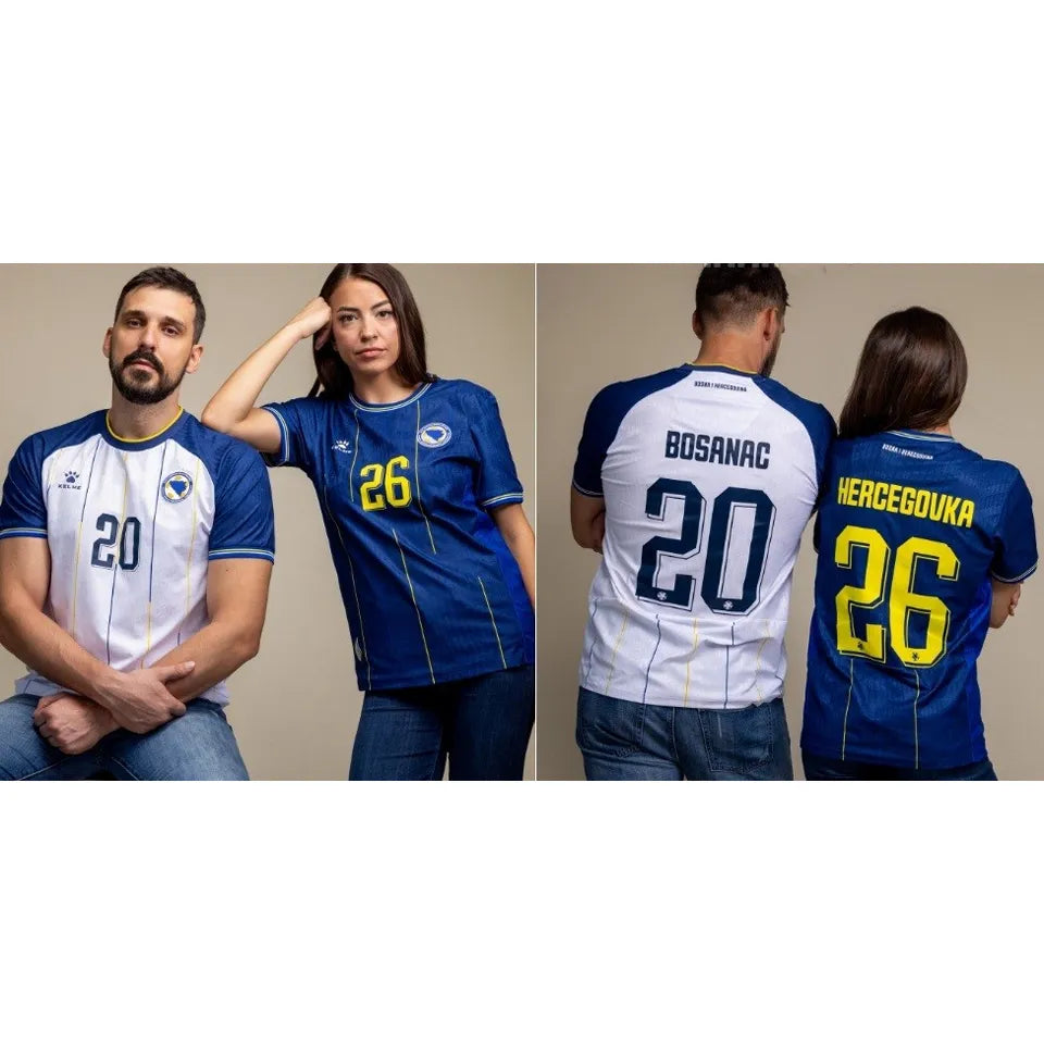 2026/27 Bosnia-Herzegovina Home Blue Fans Soccer Jersey 波黑 Detail 1