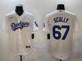 Men's Los Angeles Dodgers Vince Scully #67 White Home Replica Player Jerseys