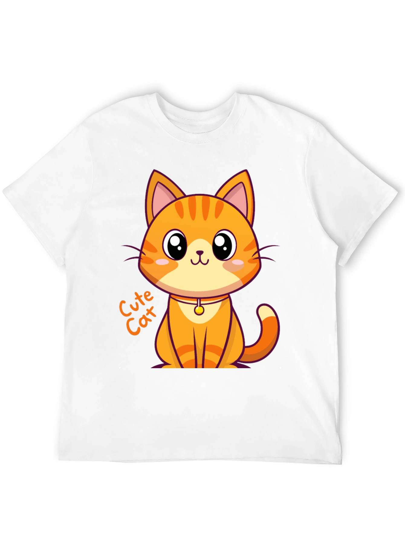 Cute Cat Graphic Tee - Black Unisex T-Shirt
