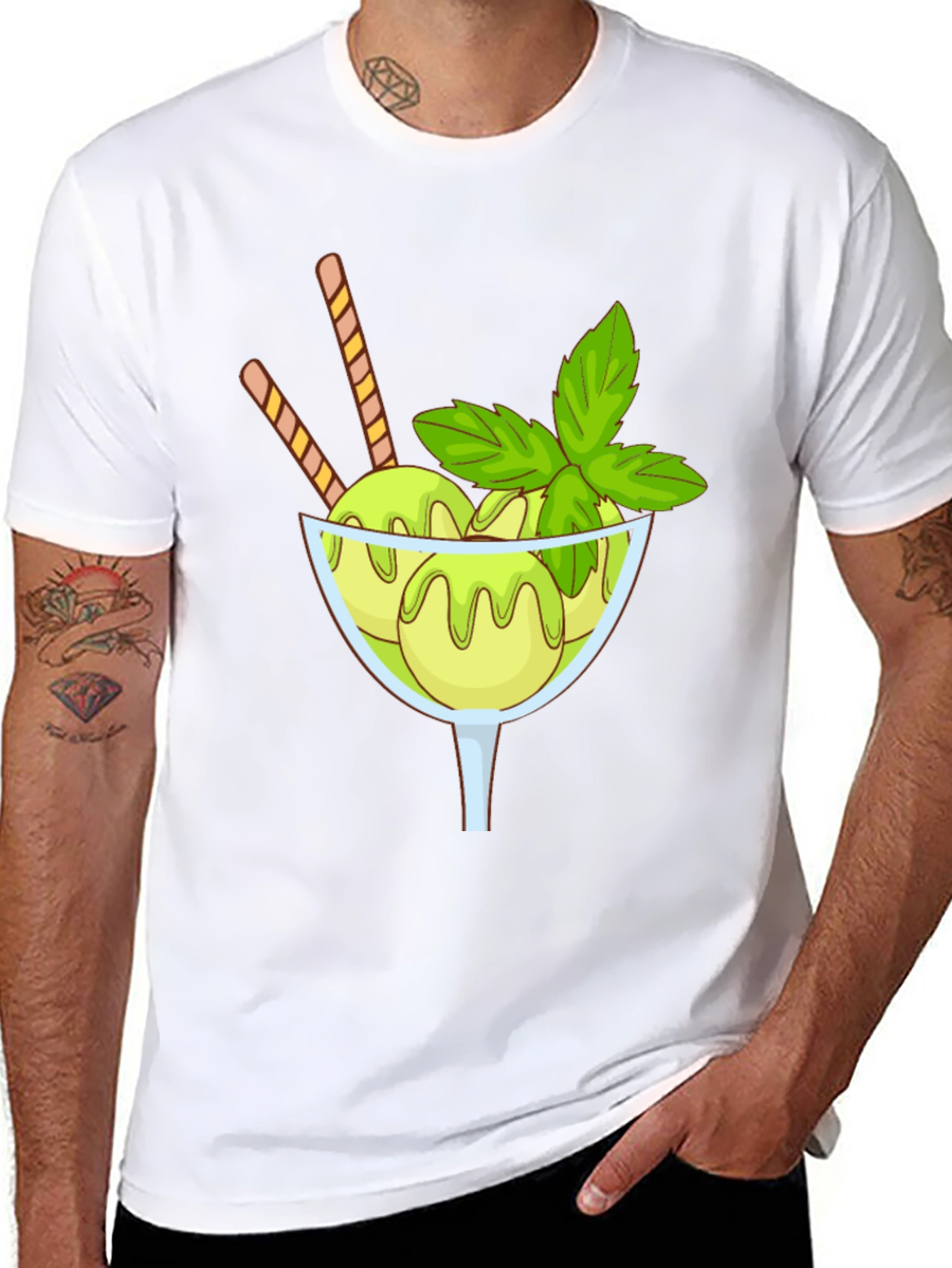 Ice Cream Graphic Tee - Unique Design Soft Fabric