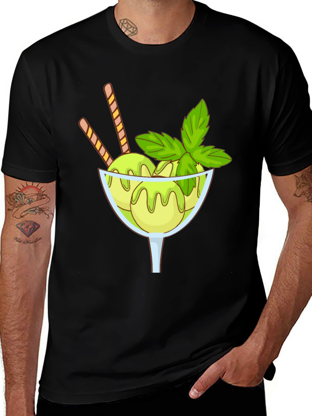 Ice Cream Graphic Tee - Unique Design Soft Fabric